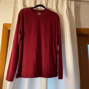 NWT. Men’s long sleeve red shirt